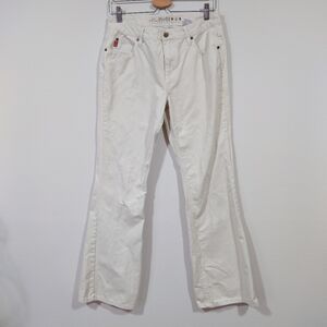 Mudd White Jeans Size 11 Y2K Low Rise Straight Leg Cotton Vintage Style